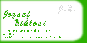 jozsef miklosi business card