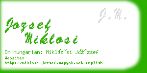 jozsef miklosi business card